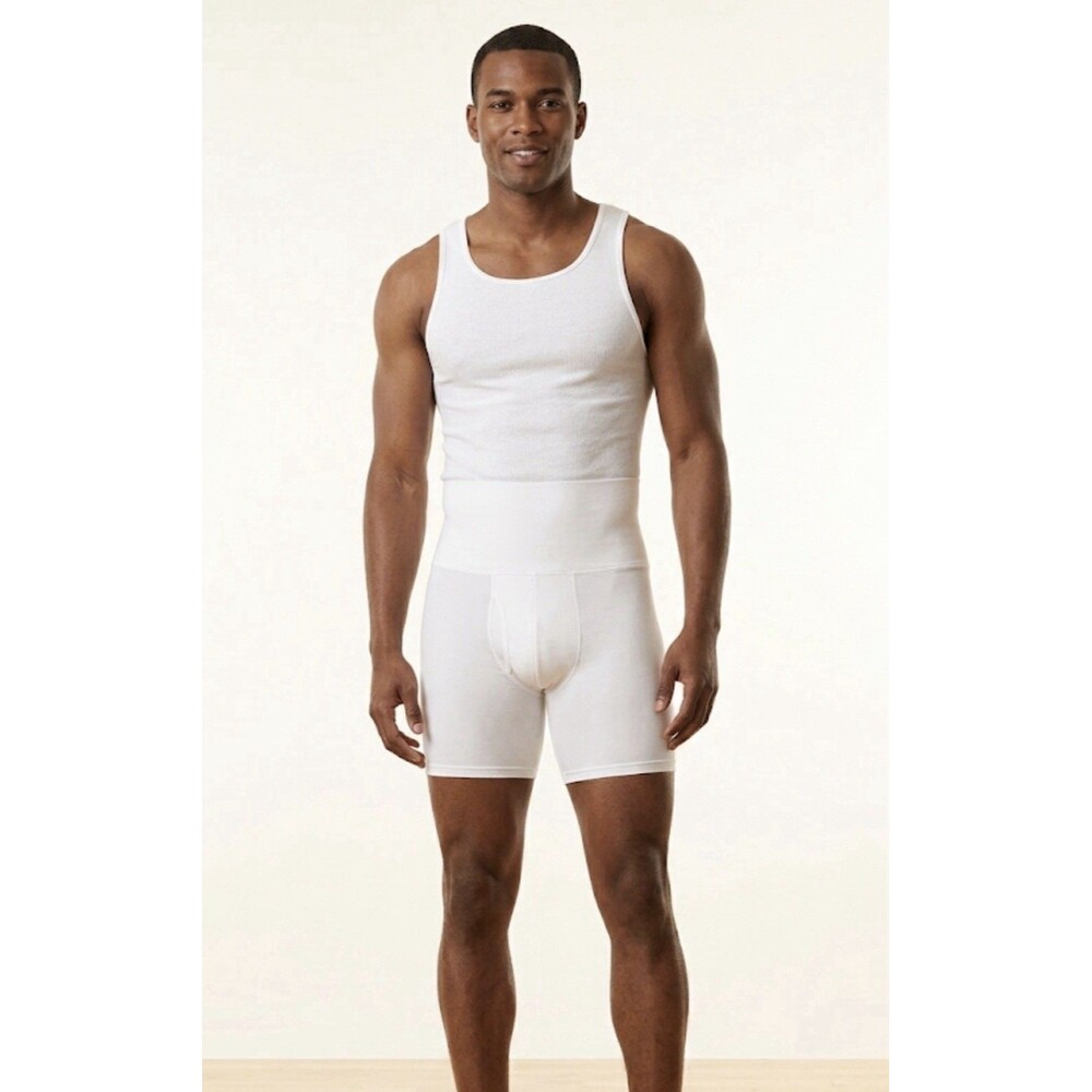SPANX Ultra Sculpt Shaping Cotton Boxer Brief White Medium Breathable/Anti-Odor